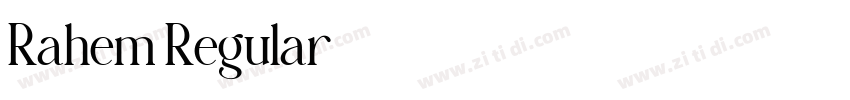 Rahem Regular字体转换
